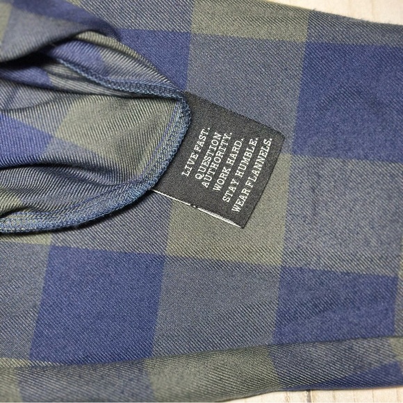 Dixxon Retired- Blue and Gray “O-Dark-30” Plaid Men's Shirt - Picture 3 of 4
